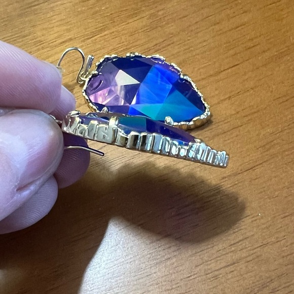 • Kendra Scott • Iridescent Cobalt Corley Earrings - Picture 3 of 5